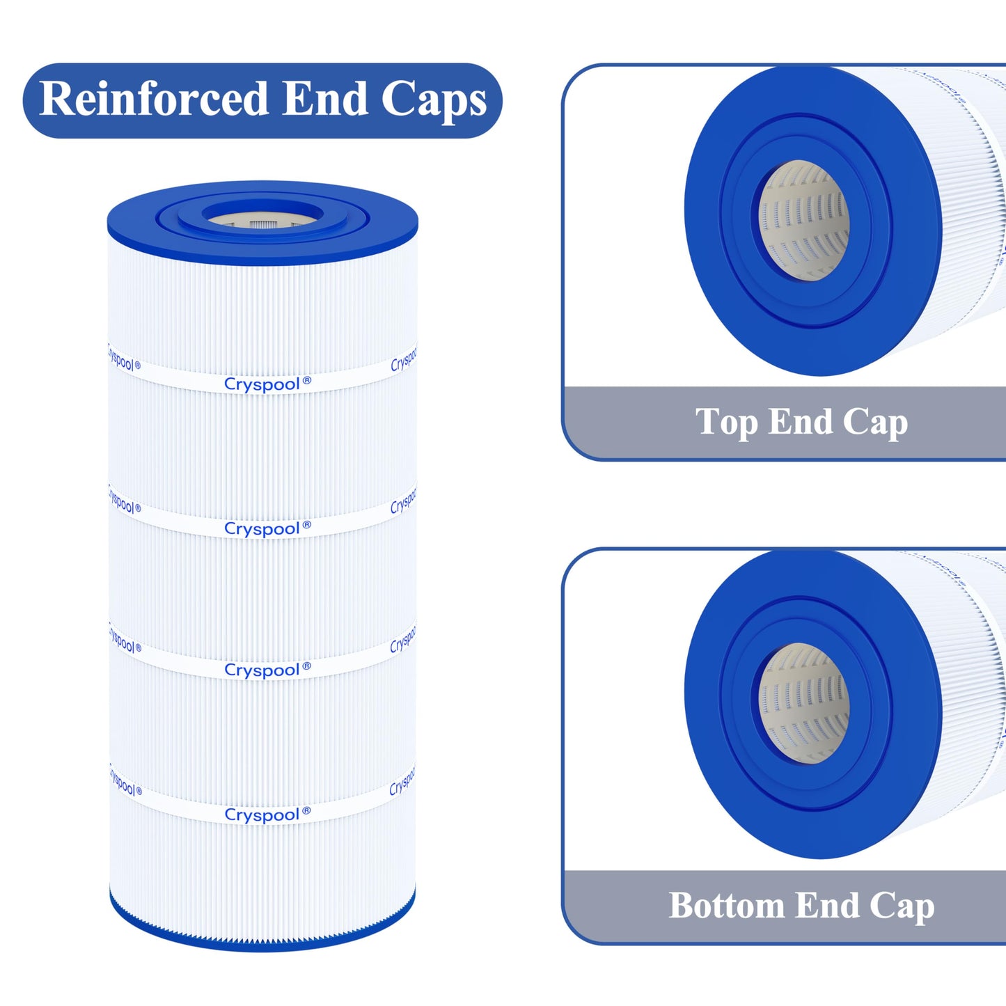 Cryspool® C150S Filter Compatible with CX150XRE, SwimClear C150S, cs150e, C-9441, PA150S, 150 Sq. Ft Pool Filter Cartridge, 1 Pack