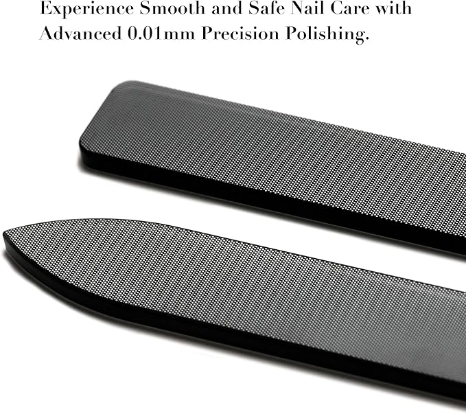 Sun&Beam Nails Glass Nail File Nano Nail Buffers Crystal Shine Polisher Professional Manicure Tools Kit with Box 2Pcs Set
