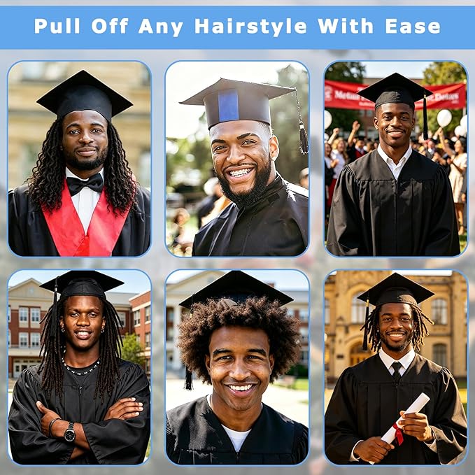 Graduation Cap Headband Insert Clear - Original Four Leaves Clover - Secure Your Grad Cap on Curly, Natural Hair, Braids, Locs, Twists and Straight Hair