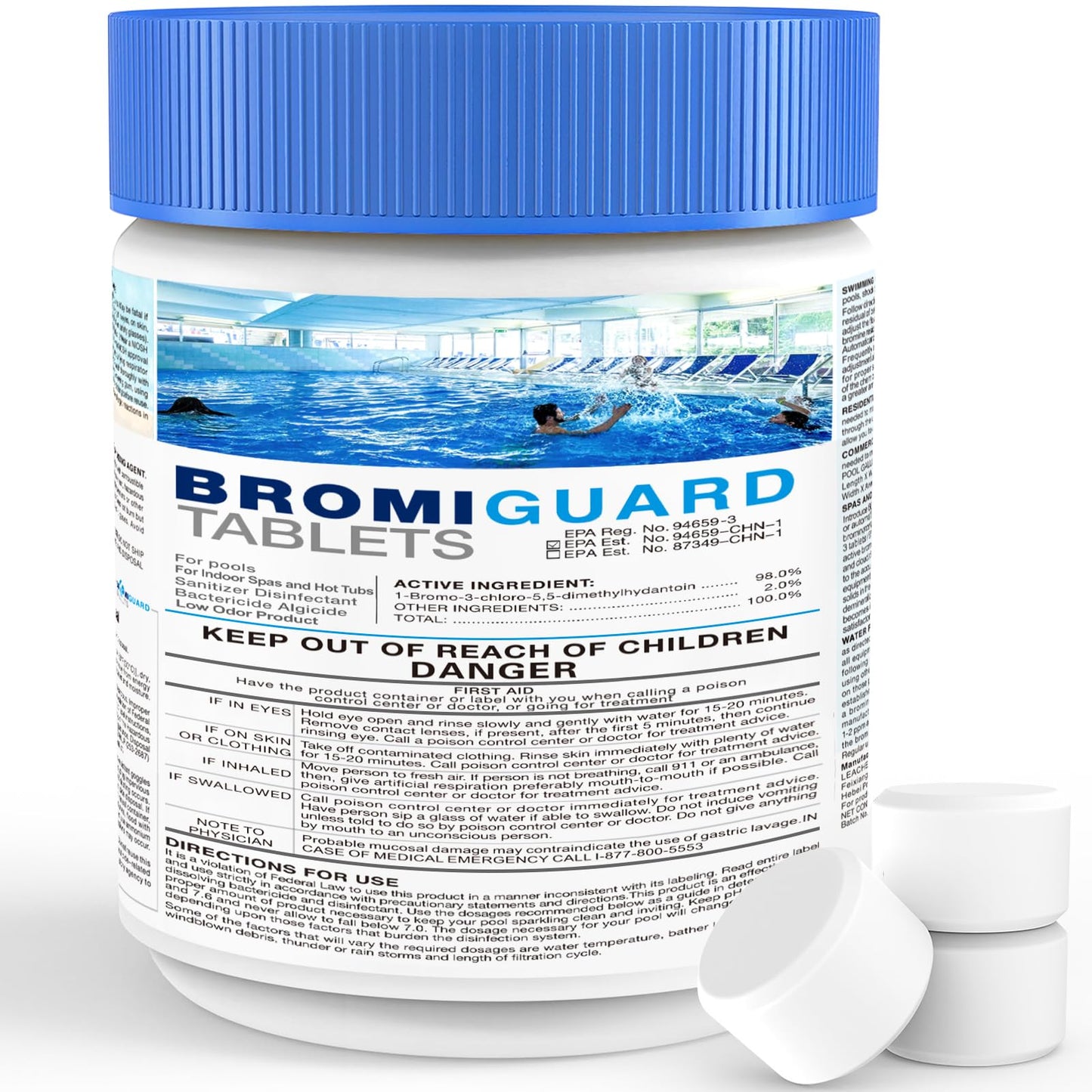 Bromine Tablets for SPA Hot Tub 1lb Brominating Tablets Booster Eliminates Bacteria Algae Soft Water Feel No Chlorine Odor Chemical Sanitizer Chlorine Alternative