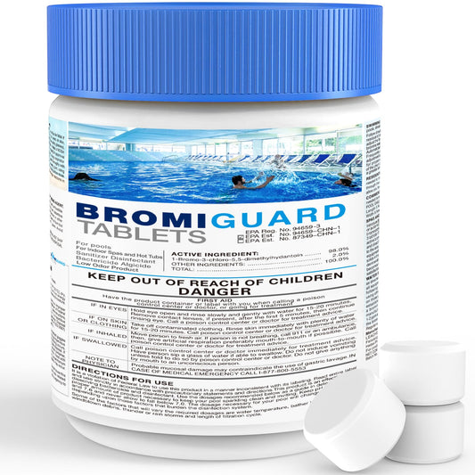 Bromine Tablets for SPA Hot Tub 1lb Brominating Tablets Booster Eliminates Bacteria Algae Soft Water Feel No Chlorine Odor Chemical Sanitizer Chlorine Alternative