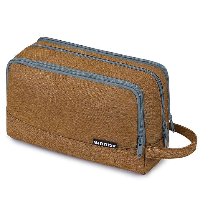 Toiletry Bag for Men Hanging Dopp Kit Water Resistant Shaving Bag Small Toiletry Bag for Traveling (Earthy Yellow)