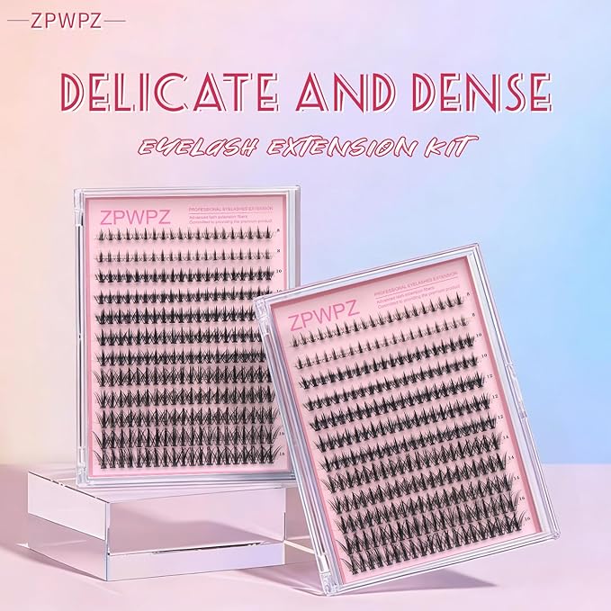 Manga Lash Clusters Kit Eyelash Clusters Eyelashes Anime Lash Clusters With Spikes Eyelash Extension Kit With Lash Bond And Seal Wet Look Spiky Cluster Lashes (Anime lash kit 240pcs)