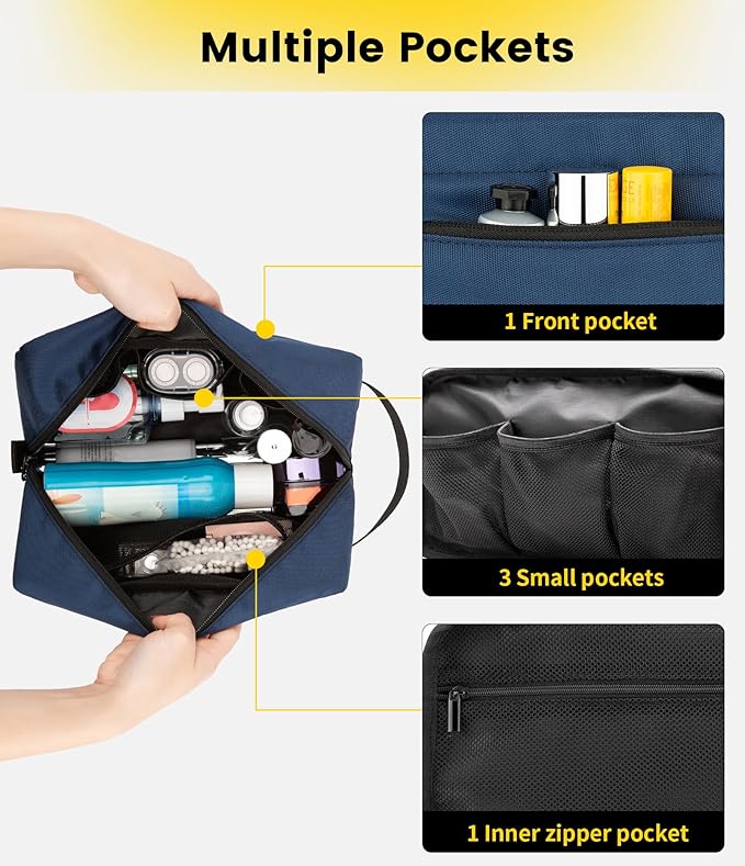 Vorspack Travel Toiletry Bag for Men - Hanging Toiletries Bag Water Resistant Travel Bag for Toiletries Accessories