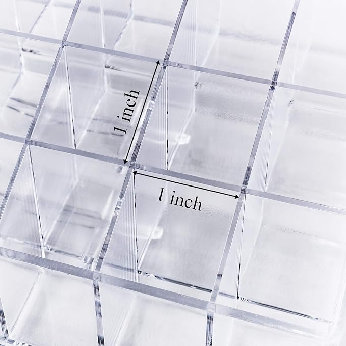 Super Z Outlet Transparent Cosmetic Makeup Organizer for Lipstick, Brushes, Bottles, and More - Clear Case Display Rack Holder