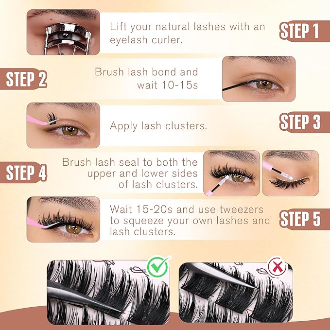 Lash Clusters with Spikes Wispy Eyelash Clusters 12-16MM Manga Volume Cluster Eyelash Extensions CD-Curly Individual Lashes Anime Fluffy Cluster Lashes by Newcally