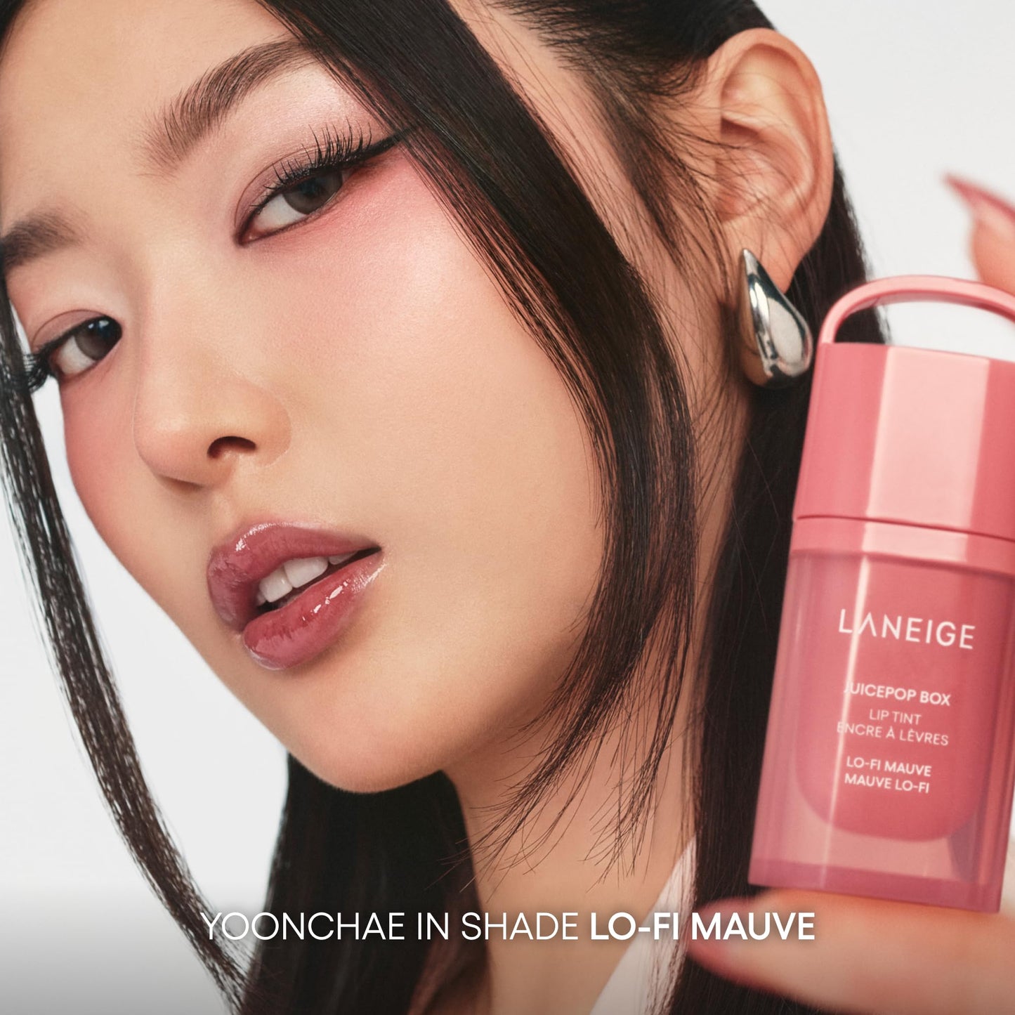 LANEIGE JuicePop Box Lip Tint: Long-Lasting Hydrating Lightweight Tint, Buildable Juicy Color & Nourishing Shine, K-Beauty Lip Essential for Long-Lasting Comfort, Lo-Fi Mauve