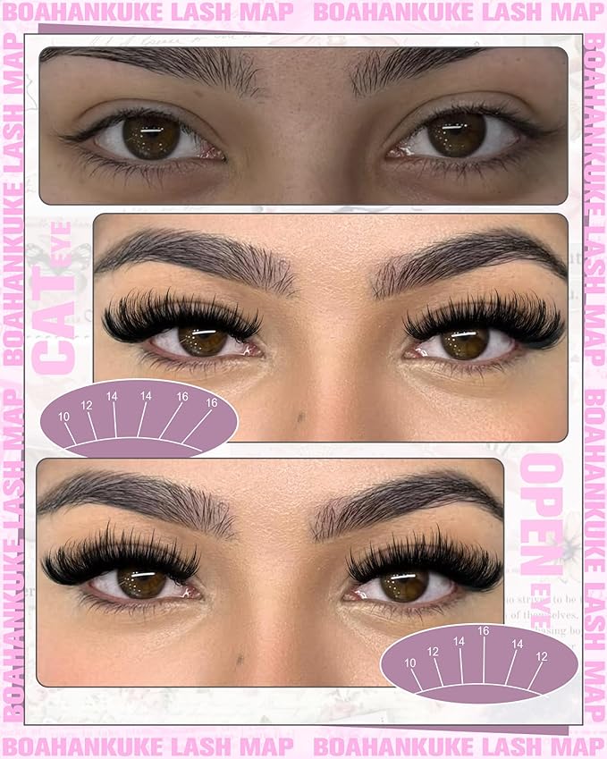 Lash Clusters with Spikes Fluffy Eyelash Clusters Fairy Cluster Lashes 10-18mm Wispy Cluster Eyelash Extensions 60D+100D Volume Individual Lashes D Curly Lash Extensions by Boahankuke