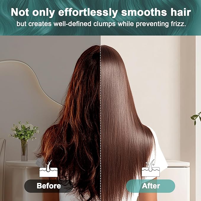 Boar and Nylon Bristle Hair Brush for Fine Hair - Ultimate Smoothing Vented Detangler Wet Brush for Women, A Great Gift, Aqua