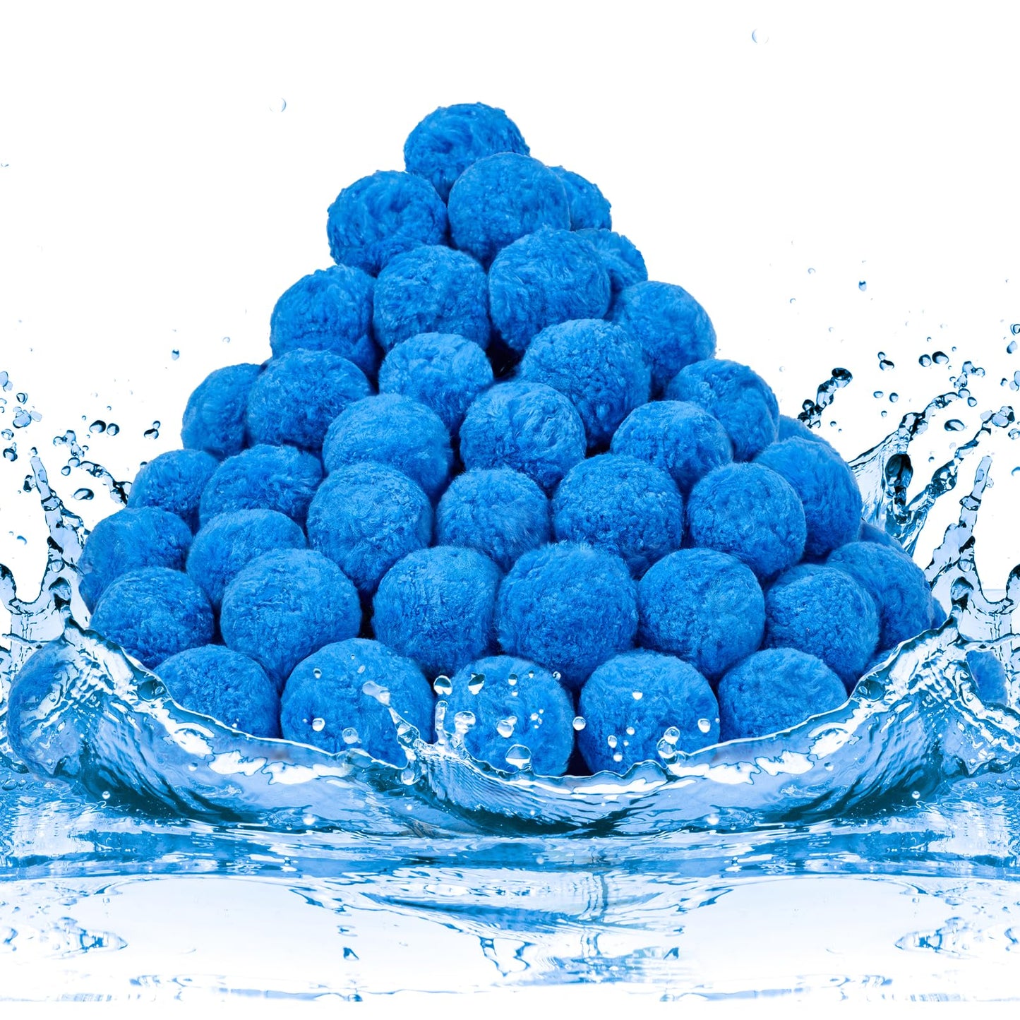 TTQ Pool Filter Balls for Sand Filter Systems, 6.1 Lbs Reusable Polyester Fiber Filter Media, Blue Filter Balls for Above Ground and Inground Pools