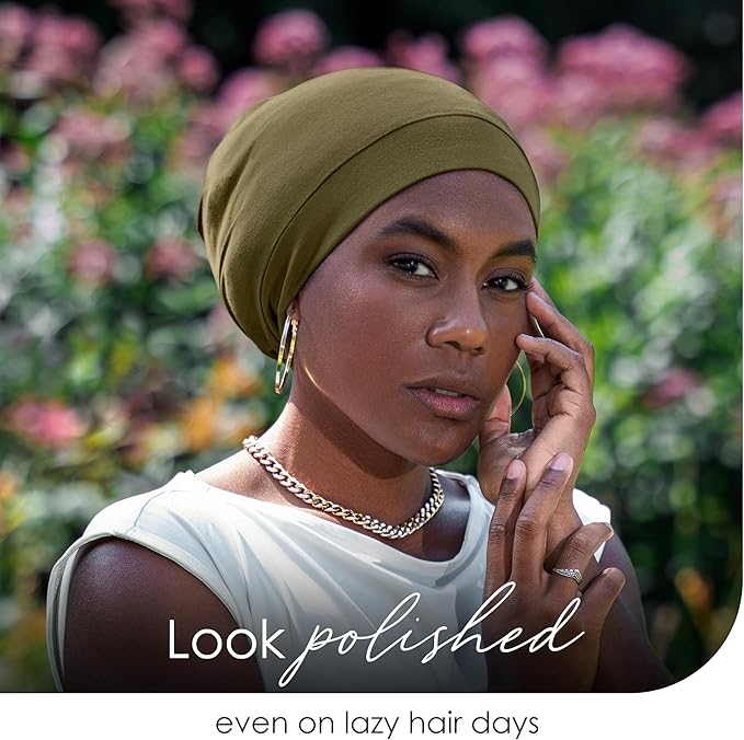 CAPLORD Satin Bonnet for Sleeping, Curly Hair Wrap Sleep for Men, Adjustable Silk Beanies for Women, Silk Hair Bonnet