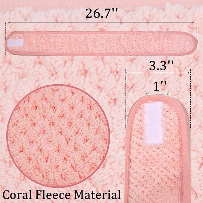 Huachi Skincare Headbands for Women Girls: Spa Headband for Washing Face Towel Hair Bands, Makeup Facial Face Wash Head Bands 4 PCS