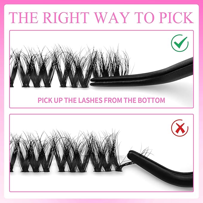 VEYESBEAUTY Lash Clusters Fluffy Individual Lash Extensions VBmuse 3D Layered Volume Eyelashes Thin & Invisible Band Wispy Faux Mink Lash Silk Bloom 3D Series Mixed Length 10-18mm