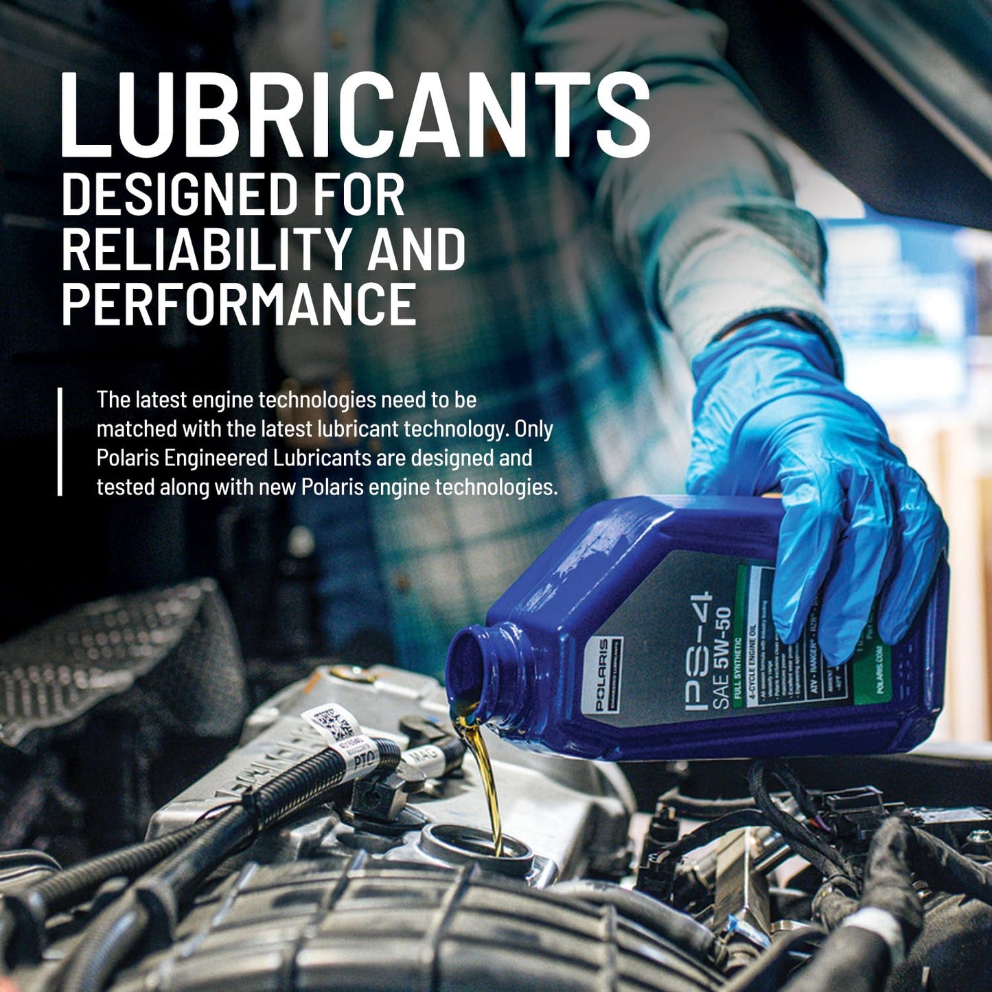 Polaris AGL Transmission Fluid and Gearcase Lubricant Full Synthetic for Off Road Vehicles with 4 Stroke Engine, Motor Oils for ATV UTV SxS Maintenance, 1 Quart, Qty 1-2878068