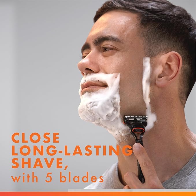 Gillette Fusion5 Men's 5-Blade Razor, 1 Razor Handle, 3 Blade Refills