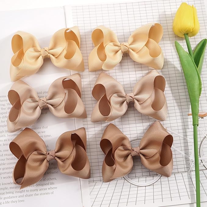 JOYOYO 40Pcs 4.5" Hair Bows Alligator Clips, Grosgrain Ribbon Girls Bows Clips Barrettes Hair Accessories for Baby Girls Toddlers Kids Teens (4.5inch,20 Colors in Pairs)