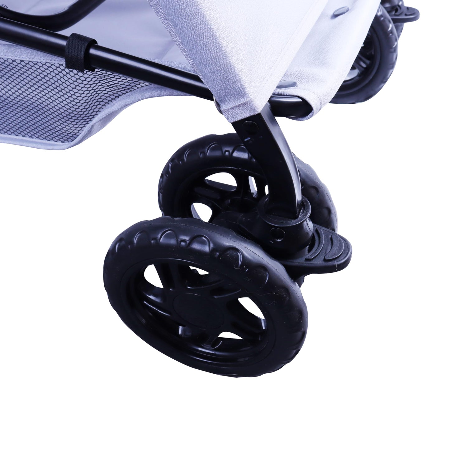 FOURPAW Reversible Pet Stroller (4 Wheels for Cats and Dogs) for Small and Medium Pets up to 33 lbs.Gray