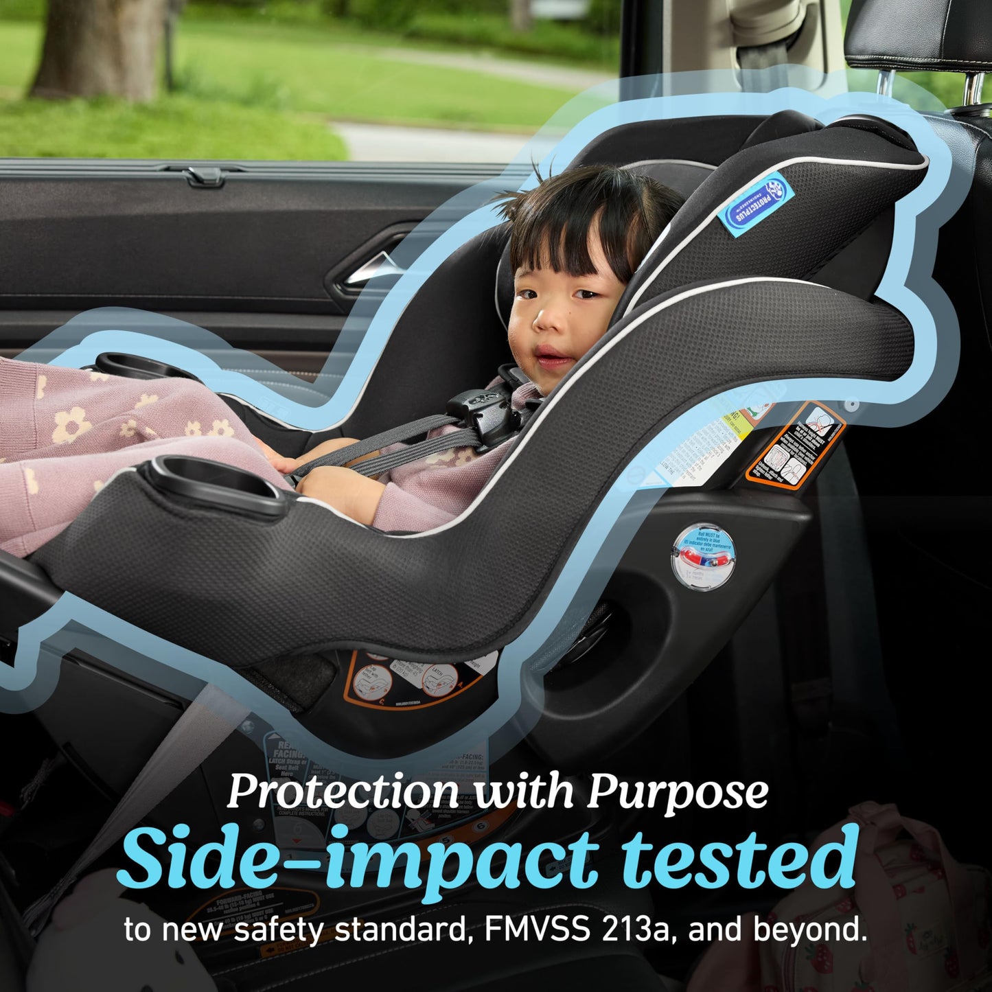 Graco Extend2Fit Convertible Baby Car Seat, Rear and Forward Facing, Adjustable Extension Panel for Extra Legroom, Gotham
