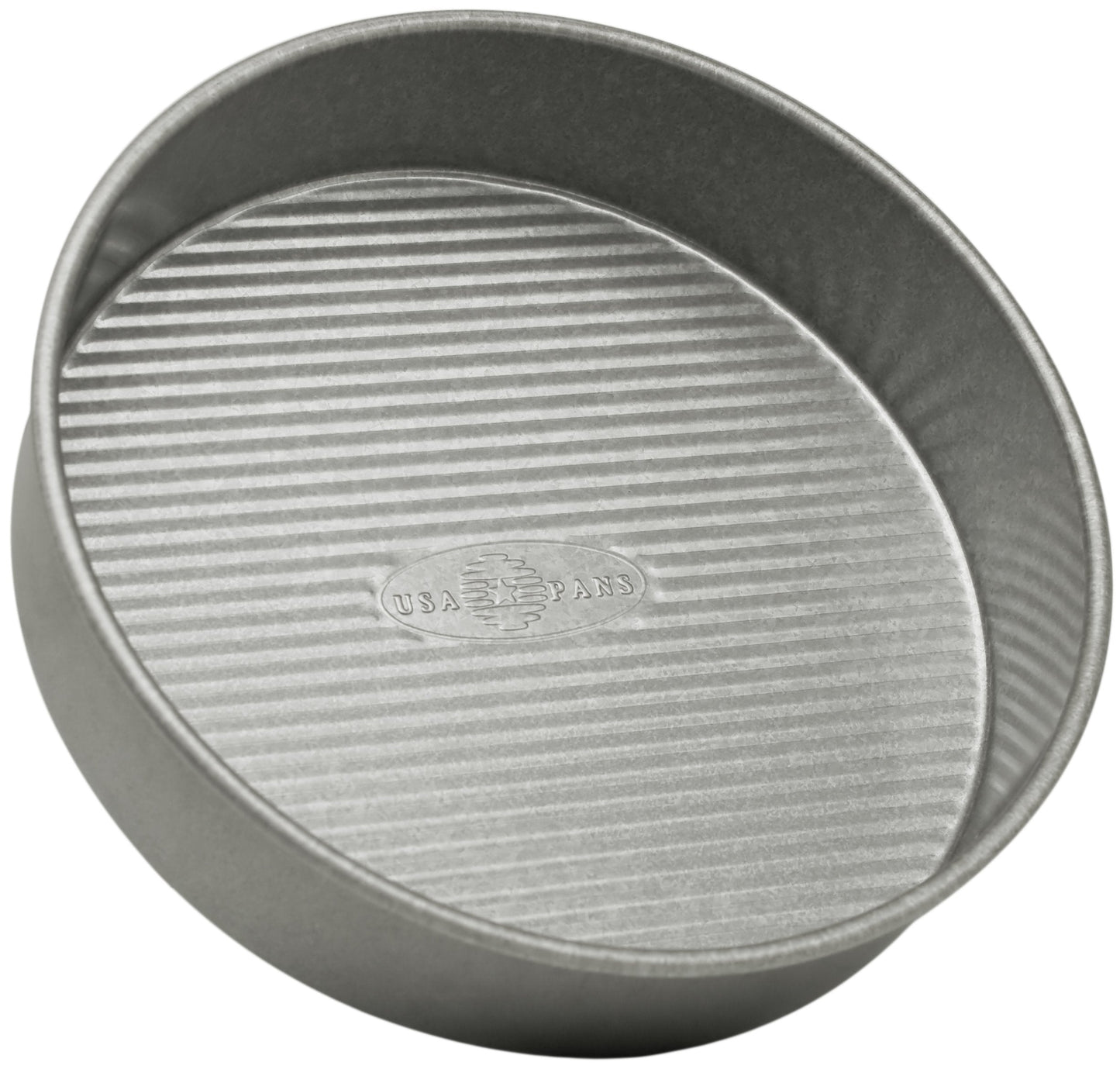 USA Pan Bakeware Aluminized Steel Loaf Pan, 1.5 Pound & Bakeware Round Cake Pan, 9 inch, Nonstick & Quick Release Coating, 9-Inch,Aluminized Steel
