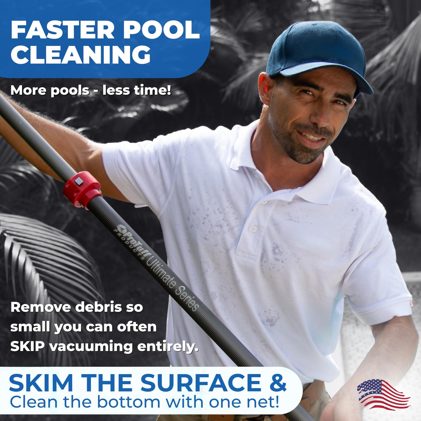 ProTuff PRO Ultimate Silt & Leaf Rake Bundle - 490 Promise Unlimited & Unconditional Replacements - 2-Items: 23" Medium & 17" Fine Mesh Pool Cleaner for Sand, Silt, Pollen, Leaves & Twigs