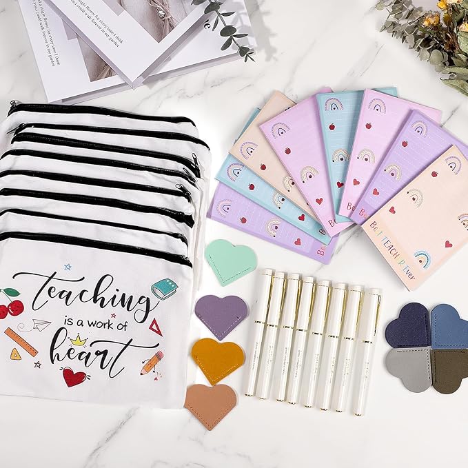 UAREHIBY 32 PCS Teacher Appreciation Gifts In Bulk, Teacher Gift with Makeup Bag for Women, Thank You Gifts for New Teachers,Christmas Gift,Valentine Gifts