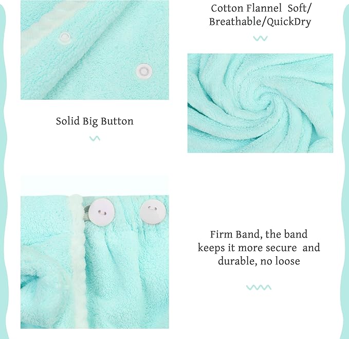 Towel Wrap Women Shower Robe Adjustable Closure Bathrobe with Hair Drying Towel & Spa Wraps