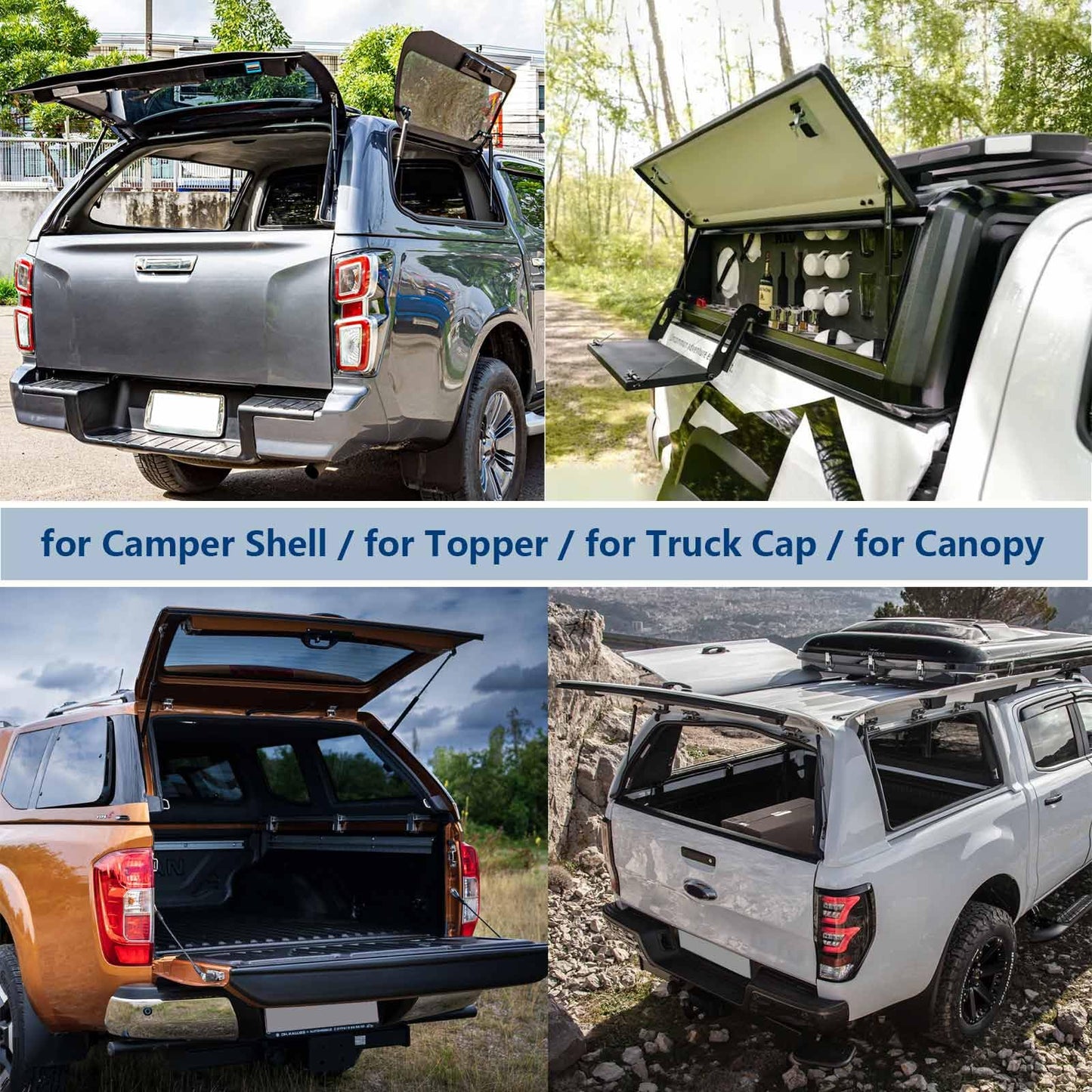 C1604154 C16-04154 15 inch 24lb/107N Gas Strut Shock Spring Lift Support for Leer Camper Shell Truck Topper Cap Canopy Door Windows Toolbox Snugtop Replacement Parts, 025531, Set of 2 by AUCLIDIS