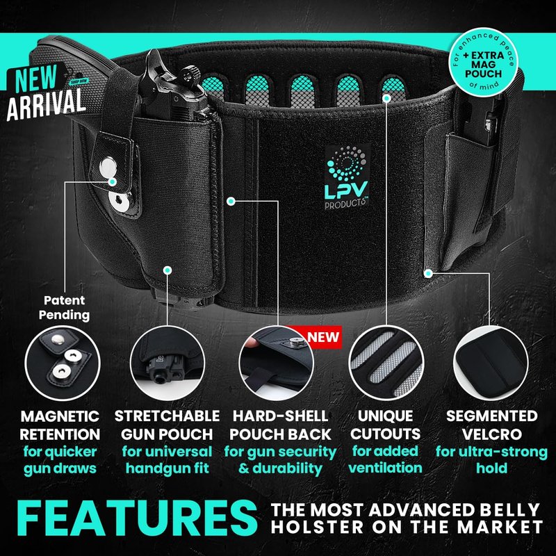 Award-Winning Belly Band Holster for Deep Concealment | Magnet Retention for 99% of Handguns | Military-Grade Durability & Closure, Extra-Wide Comfort Band | 40% Faster Draws, Trusted by Pros & Vets
