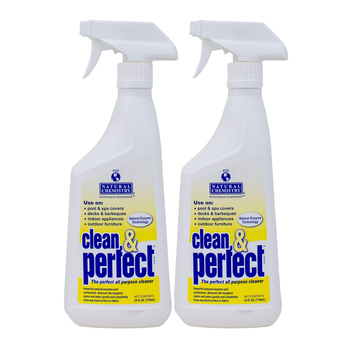 Natural Chemistry Clean & Perfect, 22 oz, Pack of 2, Powerful All Purpose Cleaner, Naturally Based SMARTZyme Technology and Surfactants, Versatile Cleaner