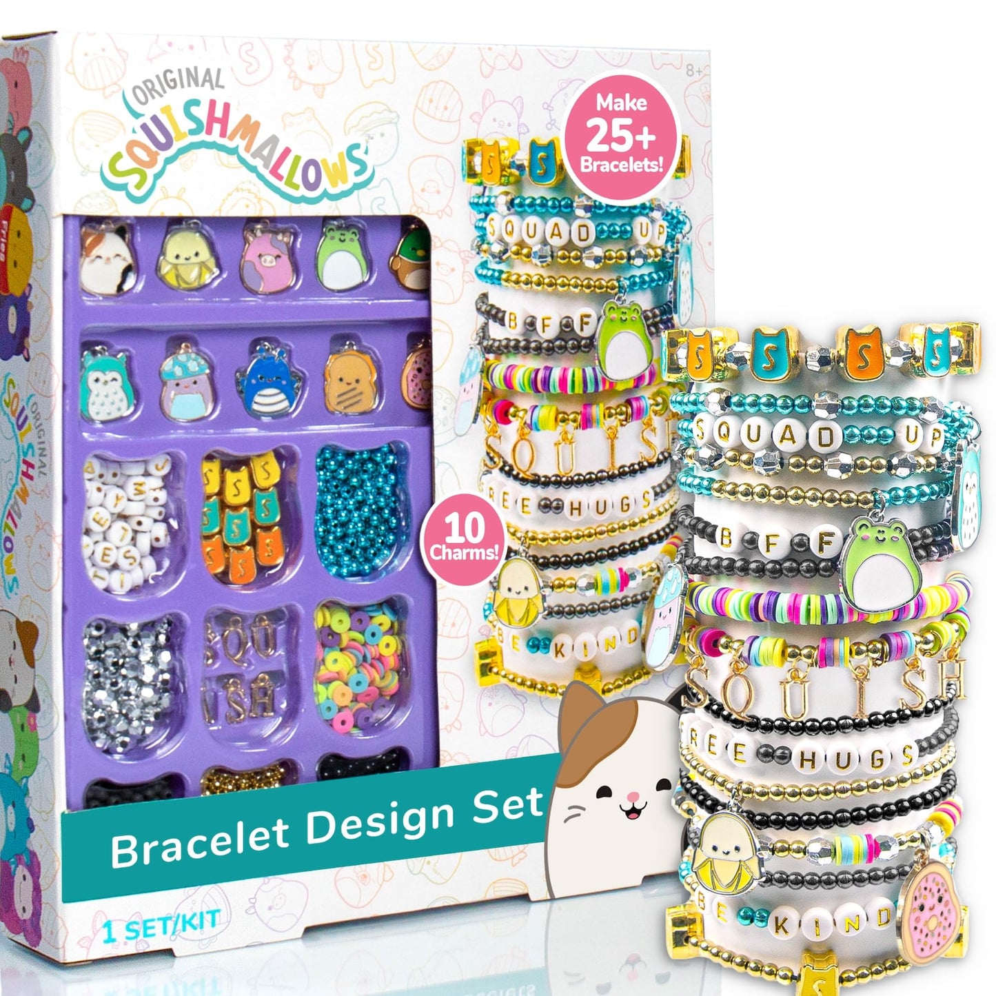 Original Squishmallows Bracelet Design Set, Cute & Friendship Bracelet Kit, Jewelry Making Kit, Charm Bracelet Making Kit, Beading & Jewelry Making, Friendship Bracelet Making Kit