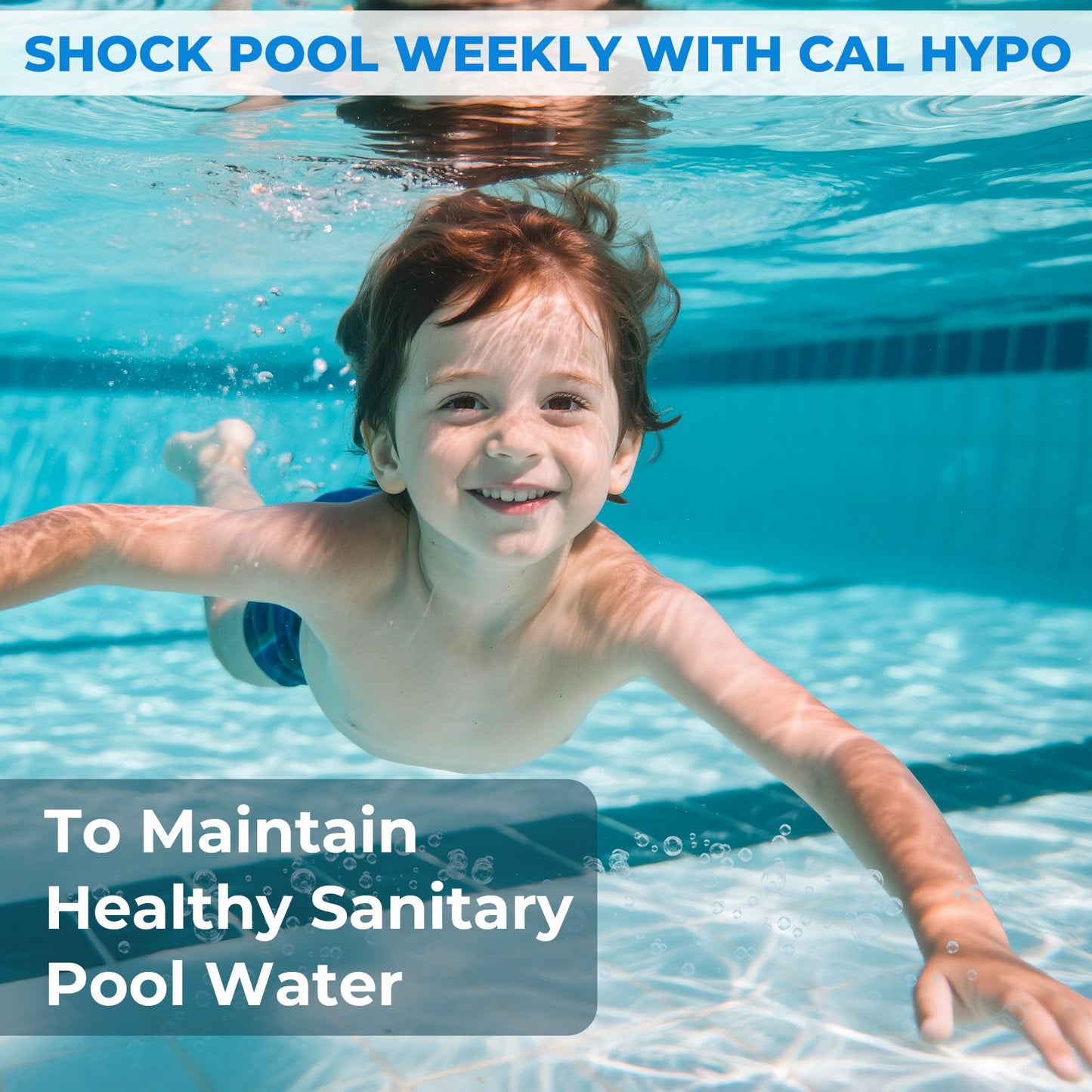 Pro-Grade Chlorine Pool Shock, 68% Cal-Hypo Granular Sanitizer, Prevents Bacteria & Algae, Restores Crystal Clear Water - Shock Treatment, Swimming Pool Chemical - 25Lb