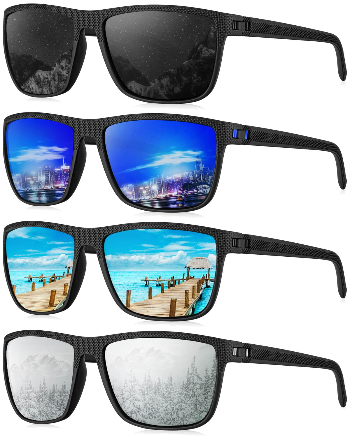 KALIYADI Mens Sun-Glasses Polarized Sunglasses-Men: Classic Sunglasses with Ultraviolet Protection for Driving Fishing Golf