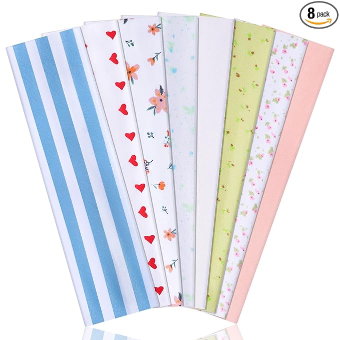 Ztomine 8 Pack Headbands for Women Non Slip - Stylish Sports Hair Bands for Women's Hair - Soft Cotton Cloth Stretchy Headbands for Women for Yoga, Outdoor Exercise Running