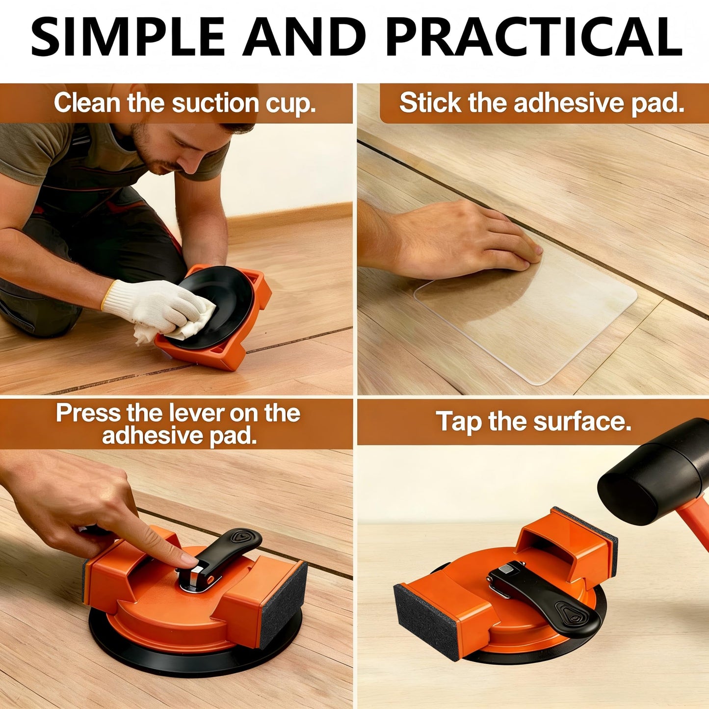 Floor Gap Fixer Tool Heavy Duty for Laminate/Vinyl/Wood/Tile Flooring