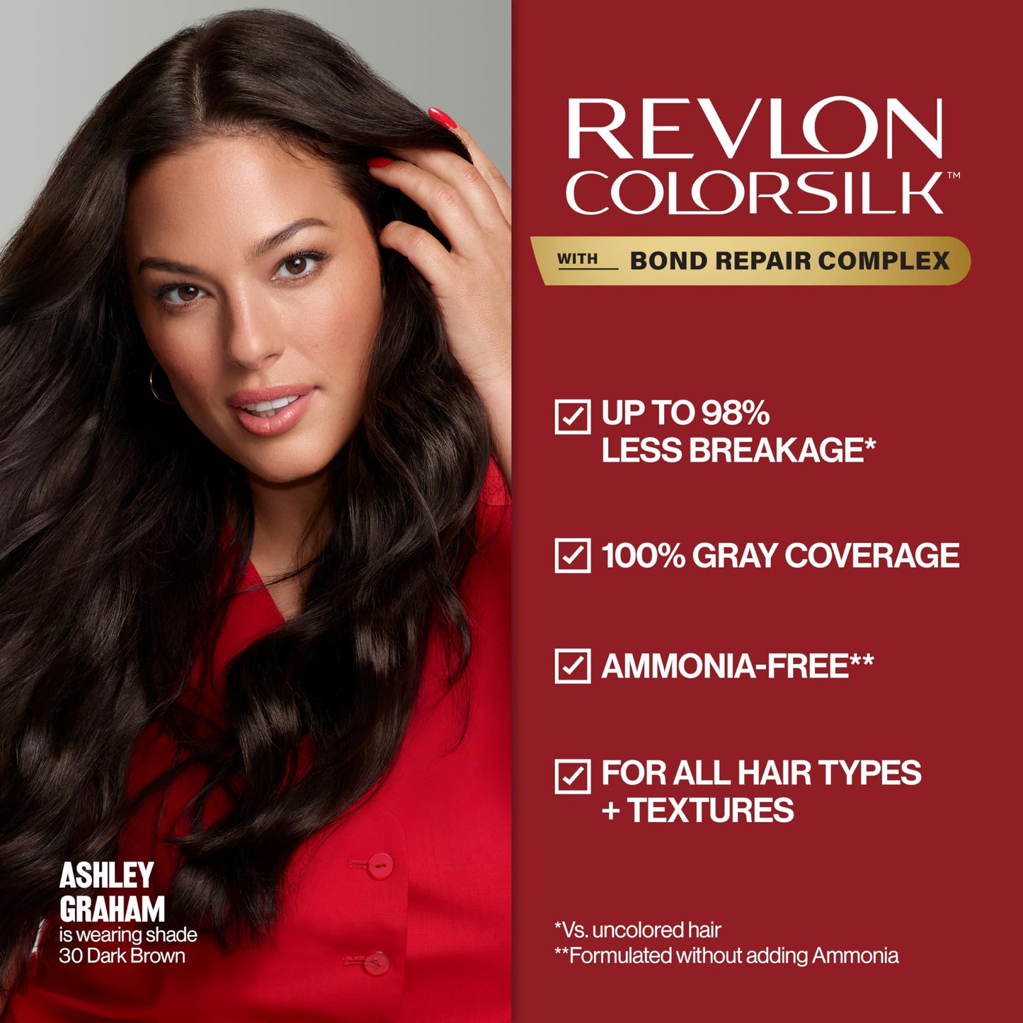 Revlon ColorSilk with Bond Repair Complex, Brown Permanent Hair Color, 100% Gray Coverage, Ammonia Free Hair Dye, Vegan Keratin, 46 Medium Golden Chestnut Brown (Pack of 3)