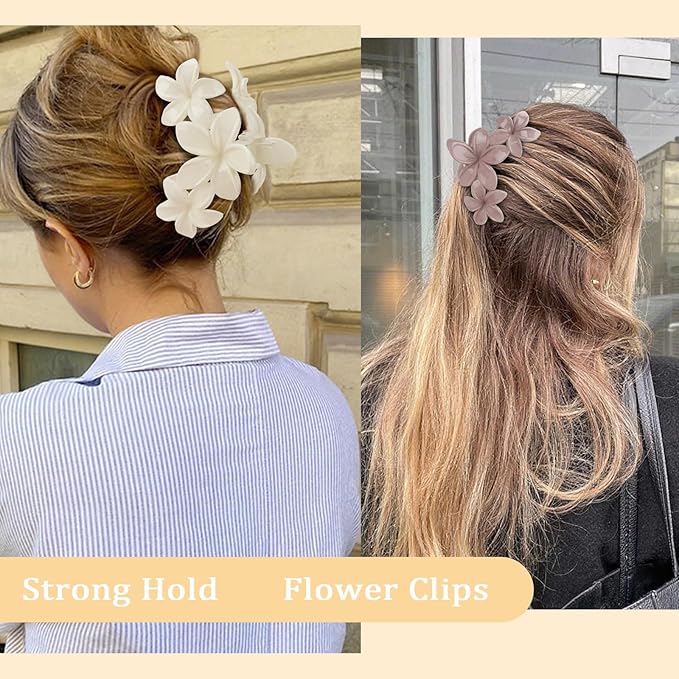 Hawaiian Flower Hair Clips Large Hair Claw for Women Non-Slip Strong Hold Clips for Thick Hair Hair Accessories for Women and Girls