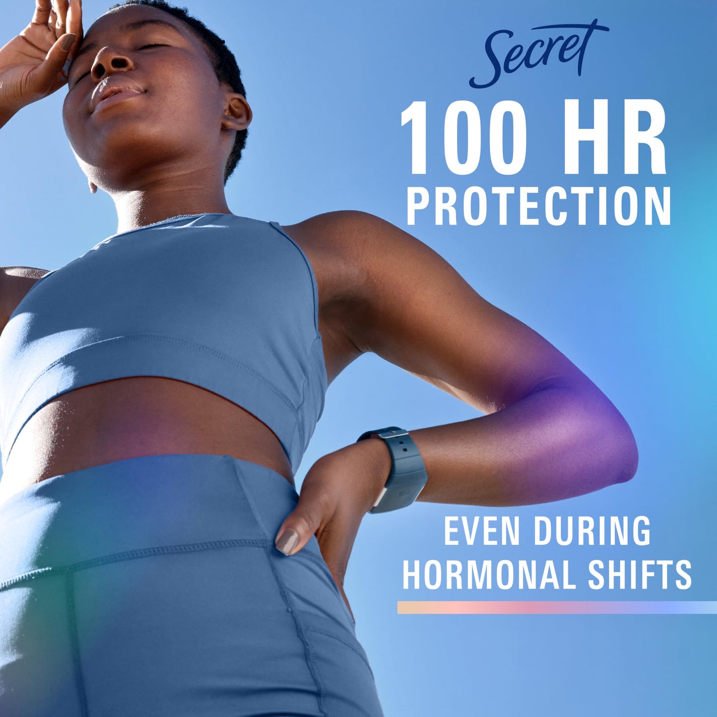 Secret Clinical Strength Antiperspirant Deodorant for Women, 100hr Sweat & Odor Protection, 3X Stress Protection with Hyaluronic Acid, Invisible Solid, Powder Protection Scent, 2.6 oz (Pack of 2)
