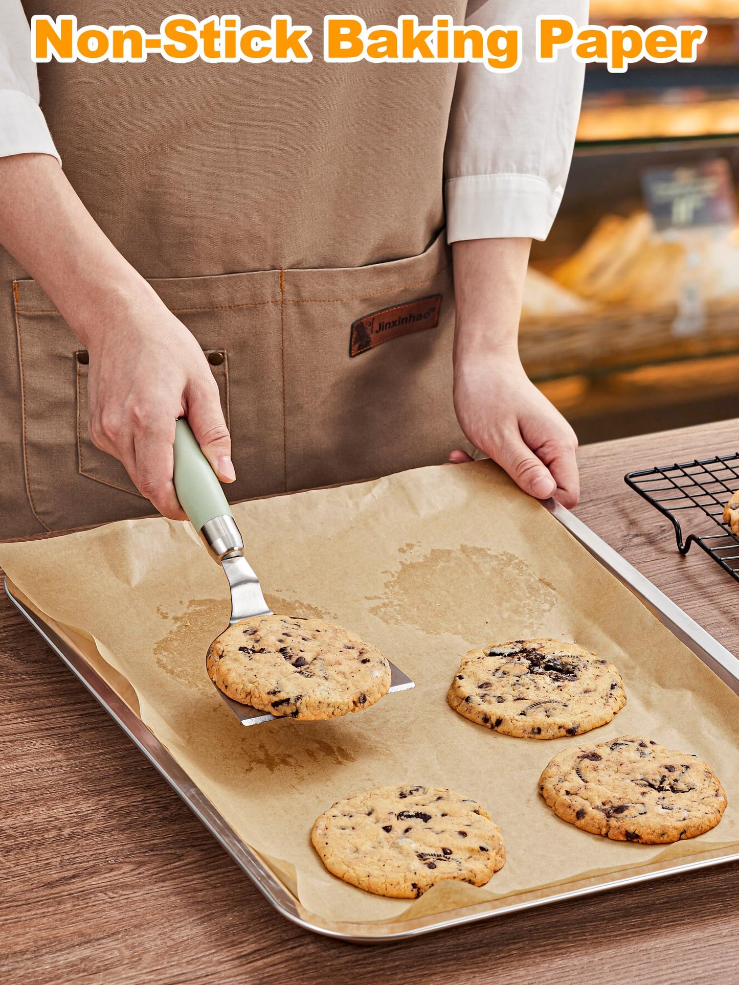 SMARTAKE 200 Pcs Unbleached Parchment Paper Baking Sheets, 13x18 Inches Non-Stick Precut, for Baking, Grilling, Air Fryer, Steaming, Bread, Cup Cake, Cookie and More