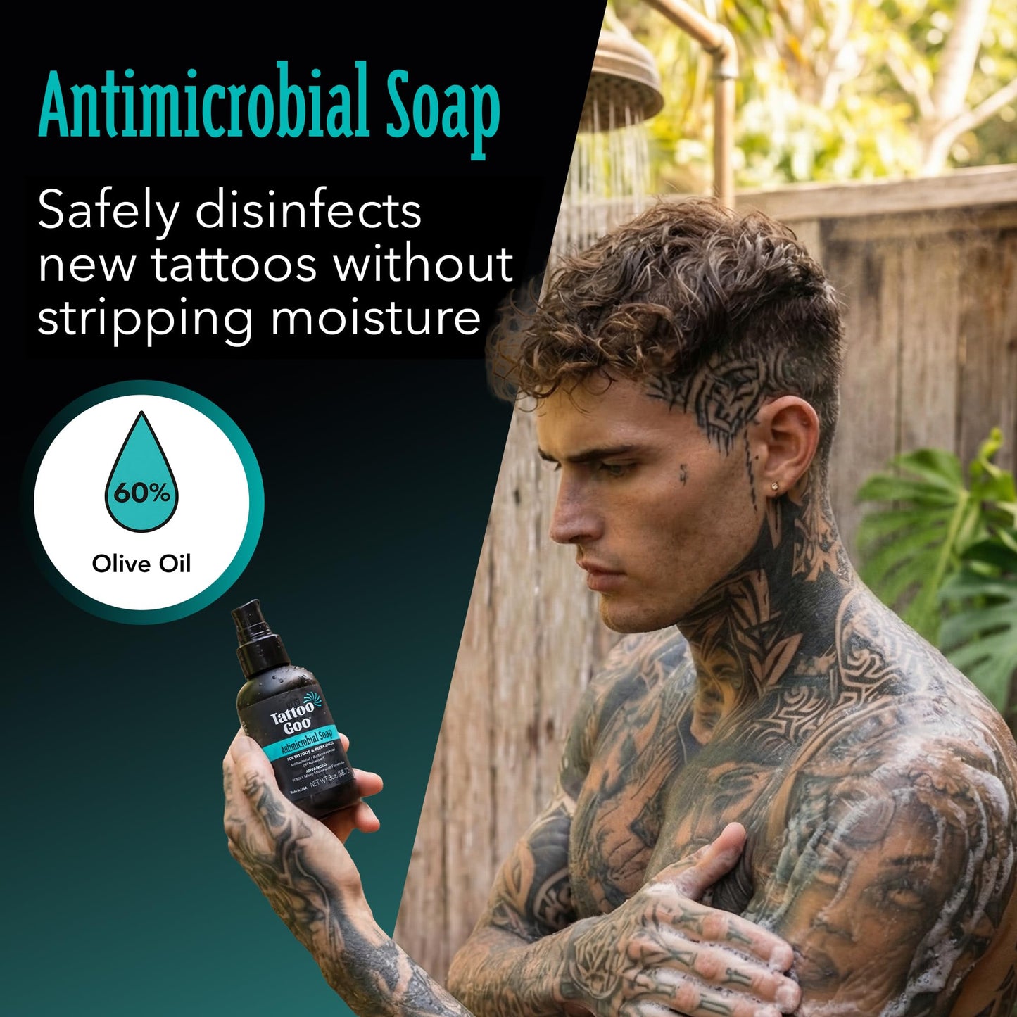 Tattoo Goo Aftercare Kit Includes Antimicrobial Soap, Balm, and Lotion, Tattoo Care for Color Enhancement + Quick Healing - Cruelty-Free, Petroleum-Free, Tattoo Artist Gifts (3 Piece Set)
