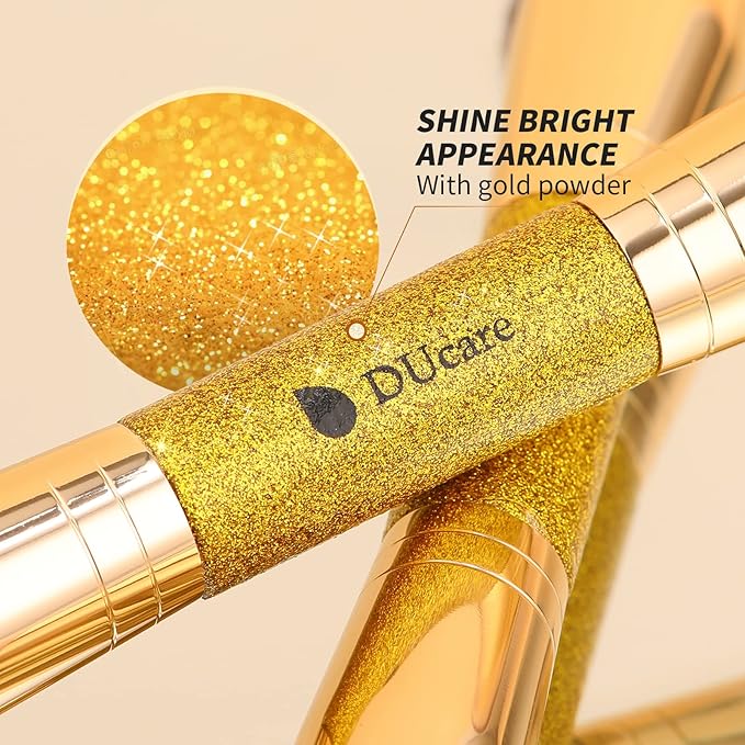 DUcare Dual-Ended Cream + Powder Brush, Two-in-One Foundation Makeup Brush For Creating A Gorgeous, Airbrushed-looking Complexion, Vegan & Cruelty-free