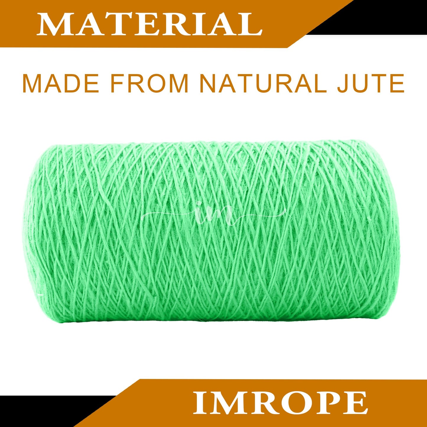 IMROPE 1mm x 3000 Feet Light Green Jute Rope, Twine for Gardening Tomato Climbing Plant Tie Floristry Crafts Gift Wrapping Packing Decor