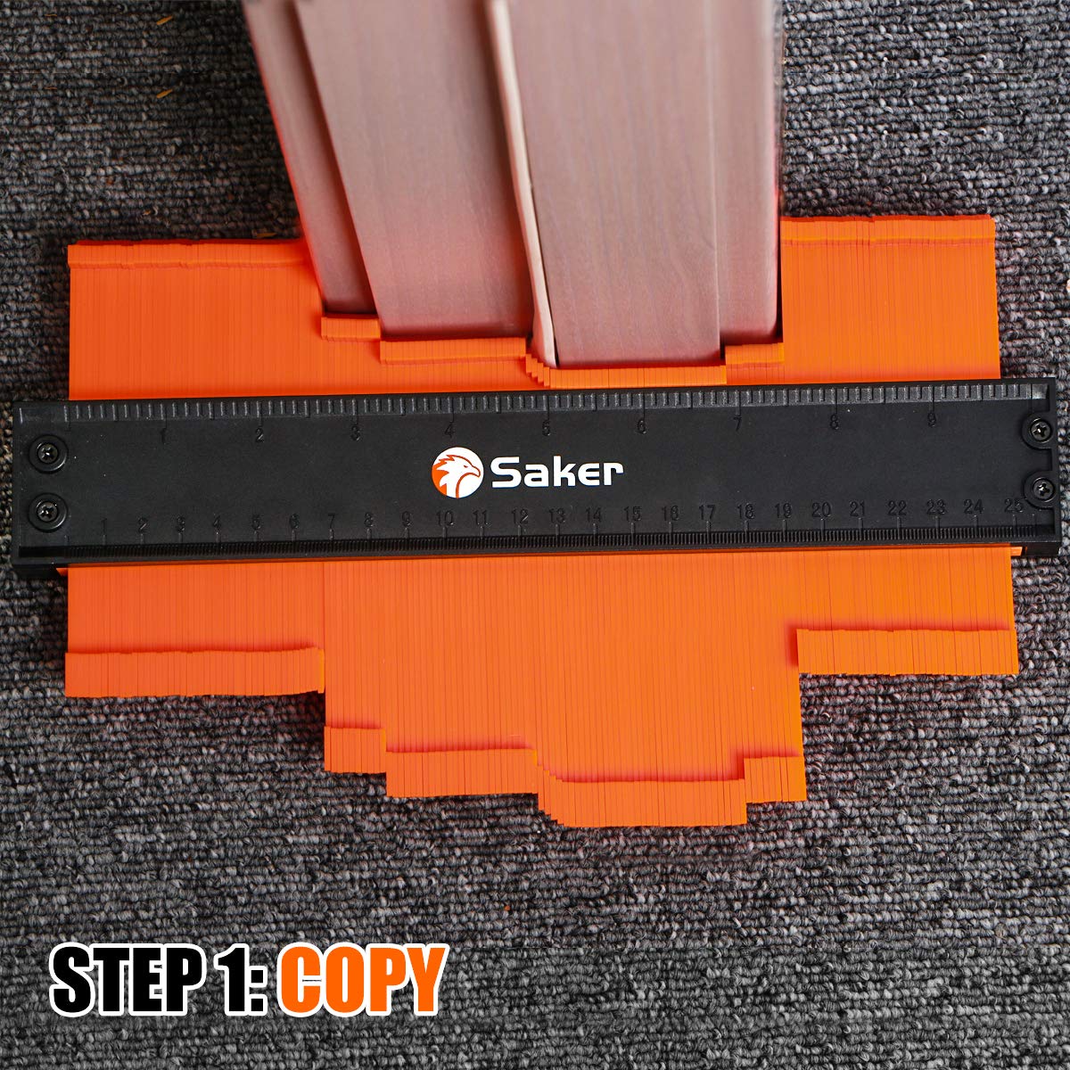 Saker Contour Gauge Duplication-Adjustable Lock-Precisely Copy Irregular Shape-Irregular Woodworking Tracing-Must Have Tool Christmas Gifts for DIY Handyman Men Husband Dad 10 Inch+5 Inch