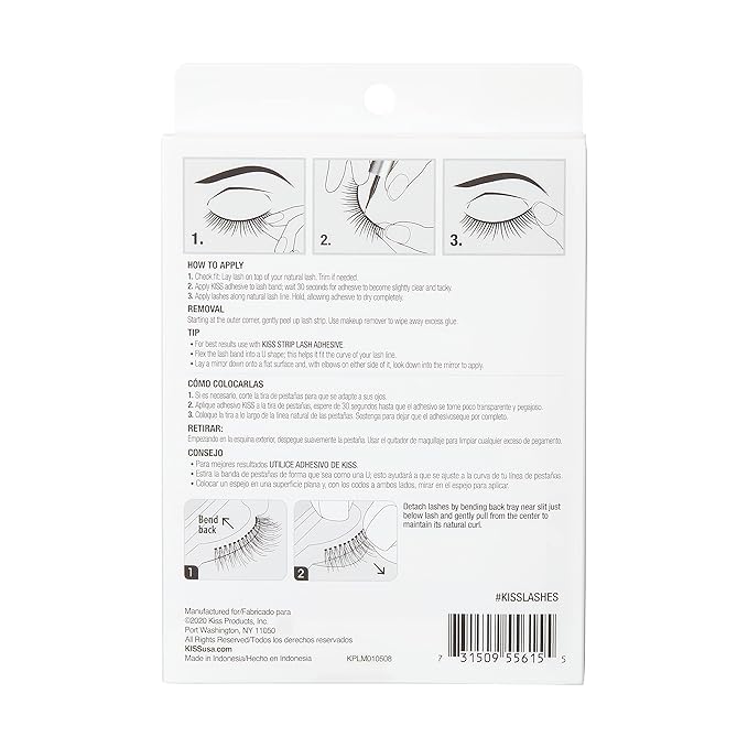 KISS Looks So Natural, False Eyelashes, 'Multipack - 03', 10mm, Includes, Easy to Apply, Reusable Lash Clusters