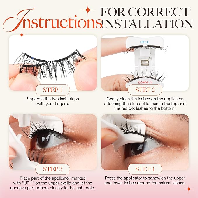 LASHVIEW Upgrade Magnetic Eyelashes with Applicator Soft Magnetic Eyelashes Natural Look Reusable No Glue Needed Easy to Wear and Remove (RCM01)