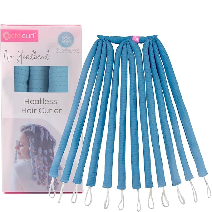 Octocurl No Headband Heatless Curlers for Medium to Thin Hair Ã¢ÂÂ Lightweight Curling System for Controlled, 360ÃÂ° Heat-Free Curls
