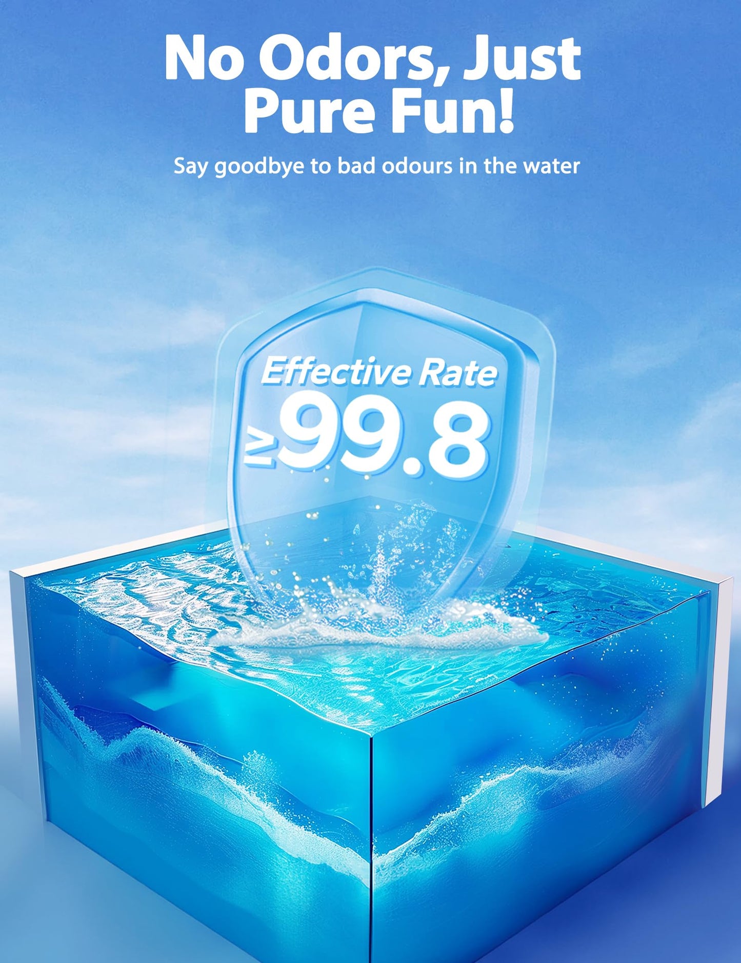 SUMMERBUDDY Pool Clarifier for Above Ground Pools and Inground Pool, Works with Any Pools, Clarifier for Swimming Pool