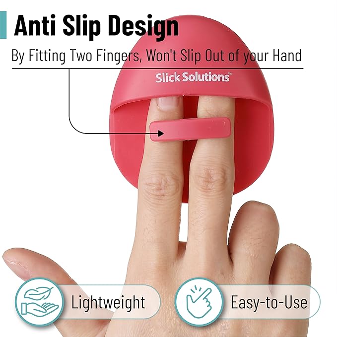 Slick- Silicone Facial Cleansing Brush, 4 Pack, Silicone Face Scrubber Exfoliator, Face Exfoliator Scrubber, Facial Scrubber for Face Cleanser Brush, Exfoliating Face Scrubber, Face Brush