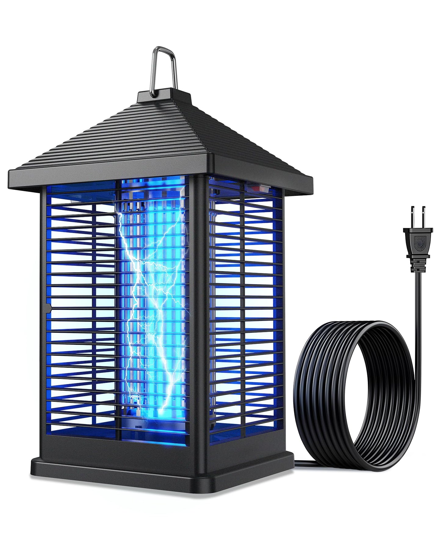 REOGLE Bug Zapper Indoor & Outdoor with Auto Smart Light Sensor, 4000V Electric Mosquito Zapper, Insect Fly Trapper, Covers 2100 sq ft, IPX4 Waterproof Mosquito Lamp for Patio, Garage, Backyard, Porch