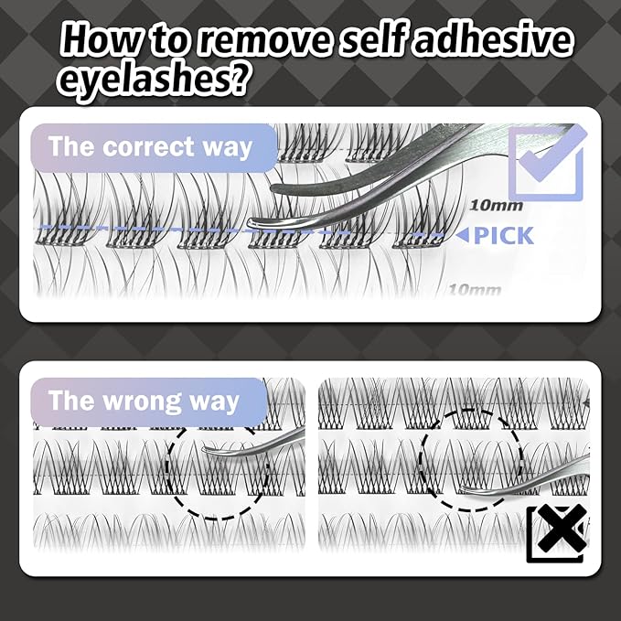 Self Adhesive Eyelashes, 156 Pcs Self Adhesive Eyelash Clusters, No Glue Needed, Invisible Strip Tape - Longer Lasting, No Sticky Residue Pre Glued Eyelashes (Natural-Mixed)Ã¢ÂÂ¦