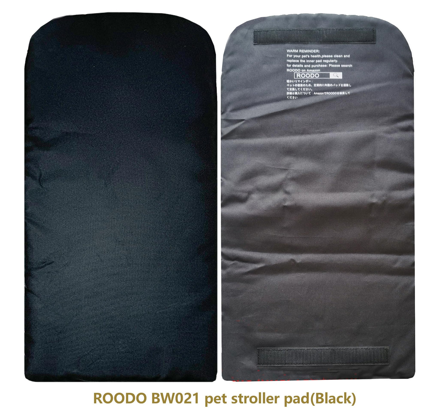 ROODO Pet Stroller Mat,Dog Stroller Cushion,Inner Pad for Exclusive Use,Original,Replaceable,Easy to Clean,Set of 3 pc(Black)